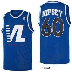 Nipsey Hussle Blue Victory Lap Basketball Jersey